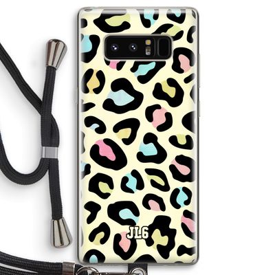 Leopard pattern: Samsung Galaxy Note 8 Transparant Hoesje met koord