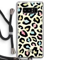 Leopard pattern: Samsung Galaxy Note 8 Transparant Hoesje met koord