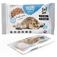 TUF TUF 2x with cod, 2x with trout - nat kattenvoer - 4x100g