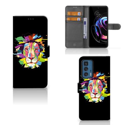 Motorola Edge 20 Pro Leuk Hoesje Lion Color Motorola Edge 20 Pro Leuk Hoesje Lion Color