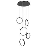 Highlight Design hanglampOlympia zwart 5 cirkels - H5799.01