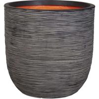 Capi Jardiniere Nature Rib 43 x 41 cm antraciet KOFZ933 424243