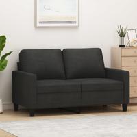 Tweezitsbank 120 cm stof zwart