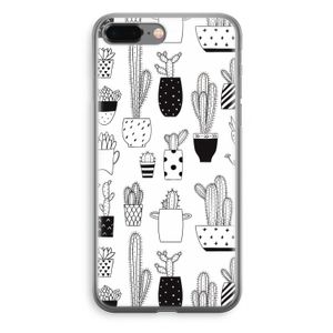 Cactusmotief: iPhone 8 Plus Transparant Hoesje
