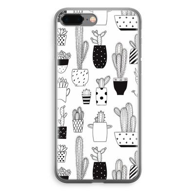 Cactusmotief: iPhone 8 Plus Transparant Hoesje