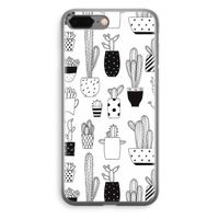 Cactusmotief: iPhone 8 Plus Transparant Hoesje Cactusmotief: iPhone 8 Plus Transparant Hoesje