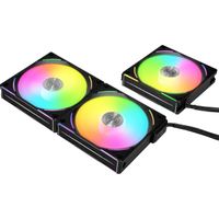 Lian Li UNI FAN AL120 V2 Triple Pack case fan 4-pins PWM fan-connector, RGB leds - thumbnail