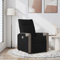 Fauteuil verstelbaar stof zwart