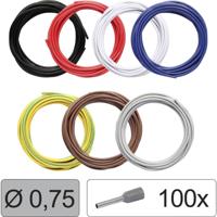 Quadrios 25CW114 Enkele ader LiFY 0.75 mm² Zwart, Rood, Wit, Blauw, Geel-groen, Bruin, Grijs 1 set(s)