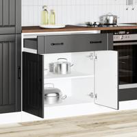 Keuken onderkast Lucca bewerkt hout zwart