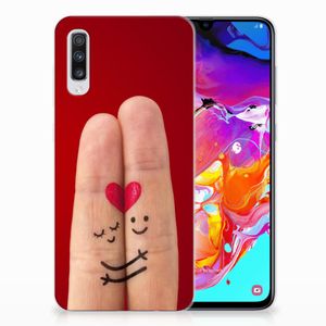 Samsung Galaxy A70 Silicone Back Cover Liefde - Origineel Romantisch Cadeau