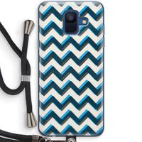 Onderbroken lijn: Samsung Galaxy A6 (2018) Transparant Hoesje met koord