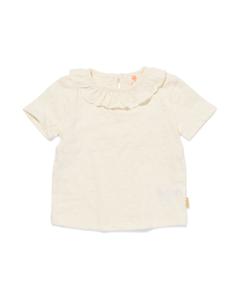HEMA Newborn T-shirt Broderie Ecru (ecru)