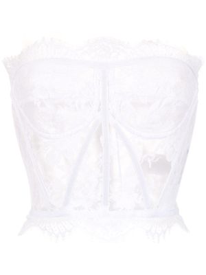Dolce & Gabbana bustier en dentelle - Blanc