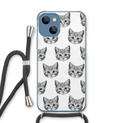Kitten: iPhone 13 Transparant Hoesje met koord