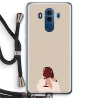 I drink wine: Huawei Mate 10 Pro Transparant Hoesje met koord