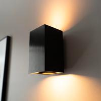 Cometa notte nera by LUSENZ - Up and downlight - Rechthoekige wandlamp met geborsteld zwarte coating