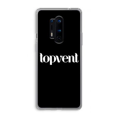Topvent Zwart: OnePlus 8 Pro Transparant Hoesje