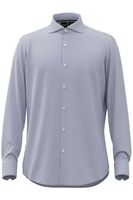 BOSS Regular Fit Overhemd blauw, Fijne strepen - thumbnail