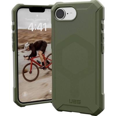 Urban Armor Gear Essential Armor Outdoor telefoonhoes Apple iPhone 16e Vaal olijf-bruin Inductieve lading, MagSafe compatible, Stootbestendig