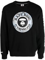 AAPE BY *A BATHING APE® sweat à logo imprimé - Noir - thumbnail