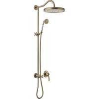 Regendouche set Tres Clasic | Inbouw | Mengkraan | 1-weg | Vintage | Messing mat