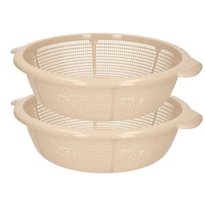 PlasticForte Vergiet - 2x stuks - taupe - 31 x 9,5 cm - keukenvergiet