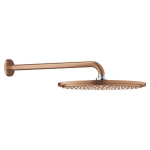 GROHE Rainshower hoofddoucheset: hoofddouche Ø31cm met douchearm wandmontage 38cm brushed warm sunset 26066DL0