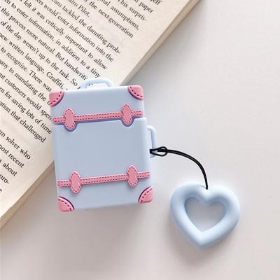 Draadloze oortelefoons schokbestendig Candy gekleurde koffer silicone beschermhoes voor Apple AirPods 1/2 (blauw)