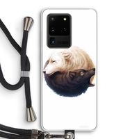 Yin Yang Wolves: Samsung Galaxy S20 Ultra Transparant Hoesje met koord