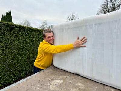 Spa levering in de tuin Spa levering in de tuin