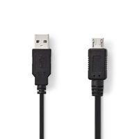 USB 2.0-Kabel | A Male - Micro-A Male | 2,0 m | Zwart