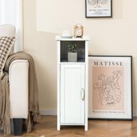 Vloerkast met Deur Verstelbare Plank Multifunctionele Opbergkast voor Slaapkamer Keuken Badkamer Woonkamer Wit / Zwart