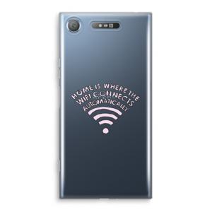 Home Is Where The Wifi Is: Sony Xperia XZ1 Transparant Hoesje