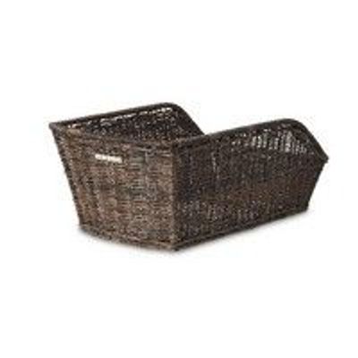 Basil cento rattan look - fietsmand - achterop -bruin