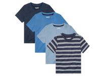 lupilu 4 jongensshirts (86/92, Blauw/wit)