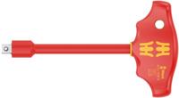 Wera 410 i VDE B VDE-geïsoleerde T-greep adapterschroevendraaier voor 3/8" doppen, 3/8" x 130 mm - 05005120001
