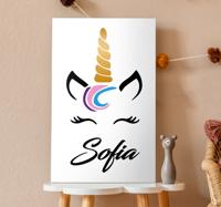 Gepersonaliseerde canvas schilderij Aangepaste eenhoorn