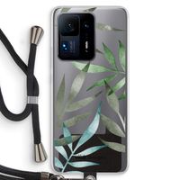 Tropical watercolor leaves: Xiaomi Mi Mix 4 Transparant Hoesje met koord