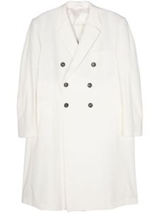 424 manteau à boutonnière croisée - Blanc