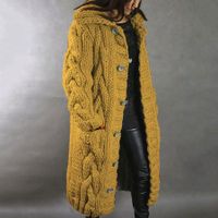 Casual Wool/Knitting Plain Cardigan - thumbnail