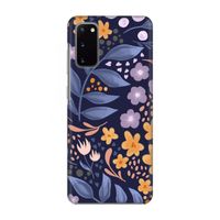 Flowers with blue leaves: Volledig geprint Samsung Galaxy S20 Hoesje