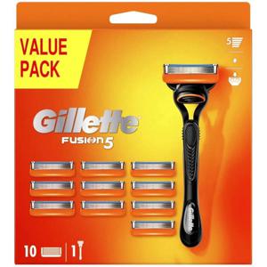 Gillette Fusion5 scheerapparaat voor mannen Veiligheidsscheermes Zwart, Oranje