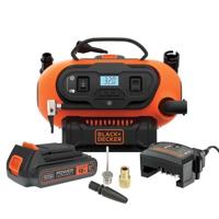 BLACK + DECKER BDCINF18N-QS Inflator-compressor met of zonder snoer - 18 V batterij / 220 V kabel - 11 Bars / 160 PSI - 3 naalden