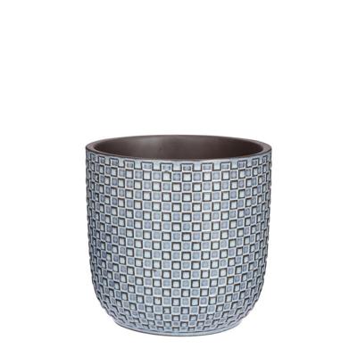 Daan pot rond blauw h6,5d7,5 - Mica decorations