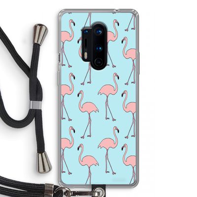 Anything Flamingoes: OnePlus 8 Pro Transparant Hoesje met koord