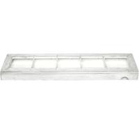 Schaal Polly Wood whitewash 45,5 cm | 12 stuks