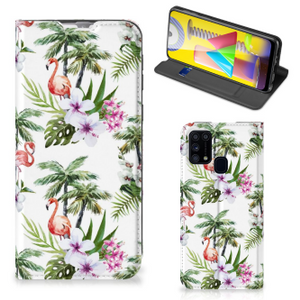 Samsung Galaxy M31 Hoesje maken Flamingo Palms