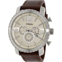 Horlogeband Fossil BQ1177 Leder Bruin 24mm