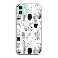 Cactusmotief: iPhone 11 Transparant Hoesje